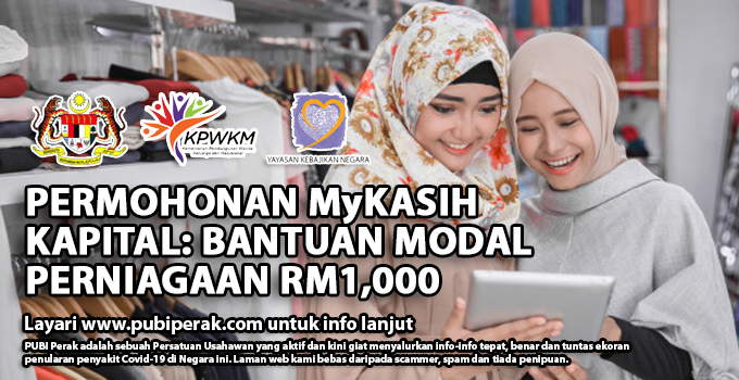 Permohonan MyKasih Kapital Bantuan Modal Perniagaan RM1,000 Info