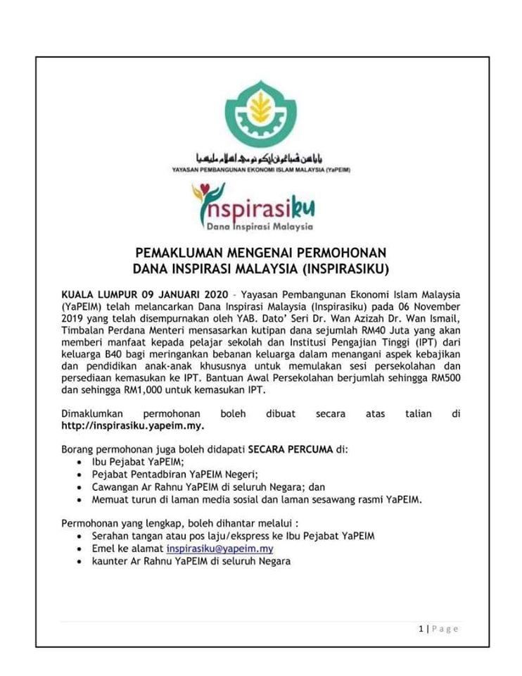 NAK BANTUAN SEKOLAH RM500 - RM1000 TAK? | PUBI Perak